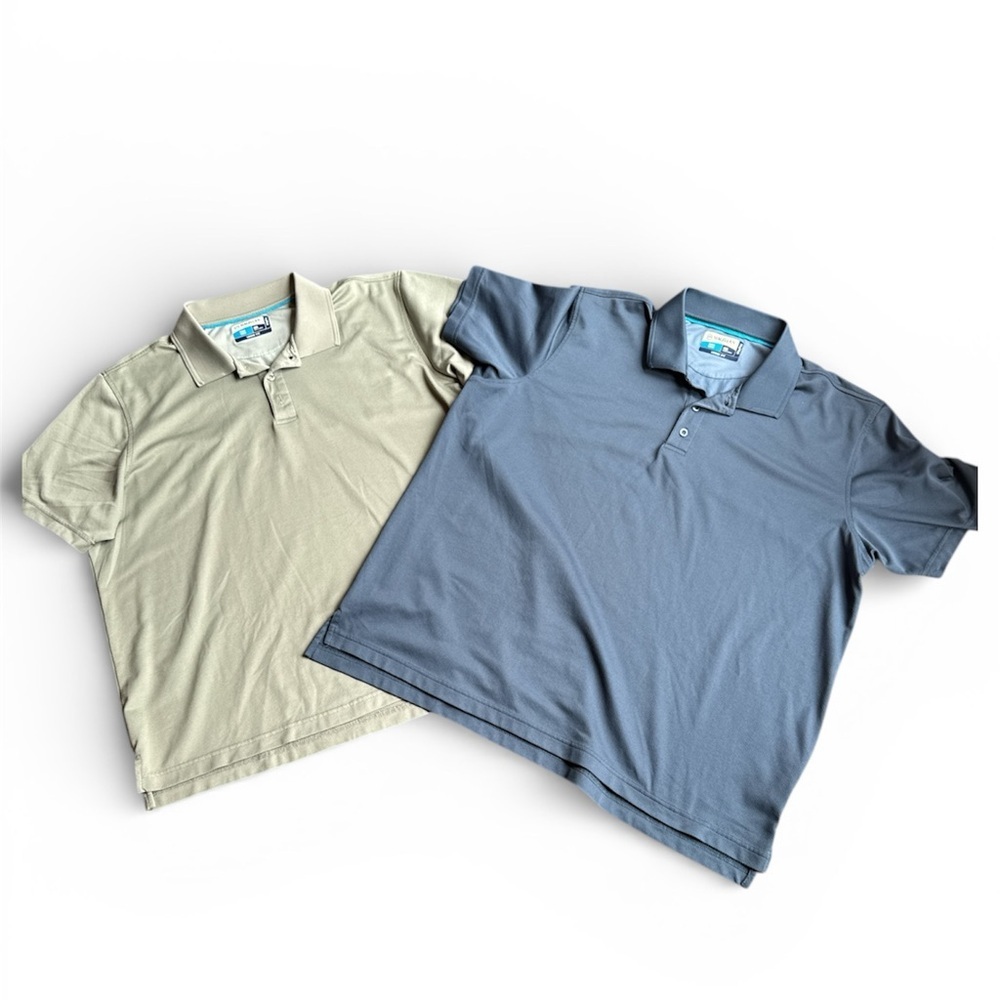 ❤️Magellan Outdoors Men's Polo Shirts - Blue and Tan